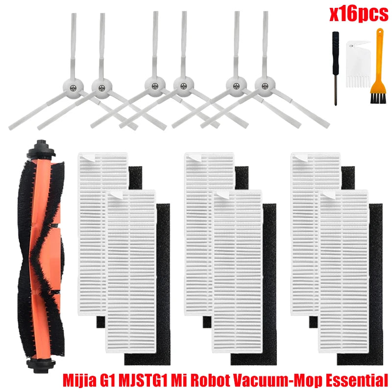 For Xiaomi Mijia G1 MJSTG1 Mi Robot Vacuum Mop Essential Vacuum Cleaner Side / Main Brush Cover Hepa Filter Mop Cloth Parts