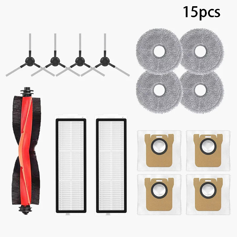 For Xiaomi X20 Max / D109GL Robot Vacuum Parts Main Brush Side Brush Hepa Filter Mop Cloth Dust Bag Replacement Accessories