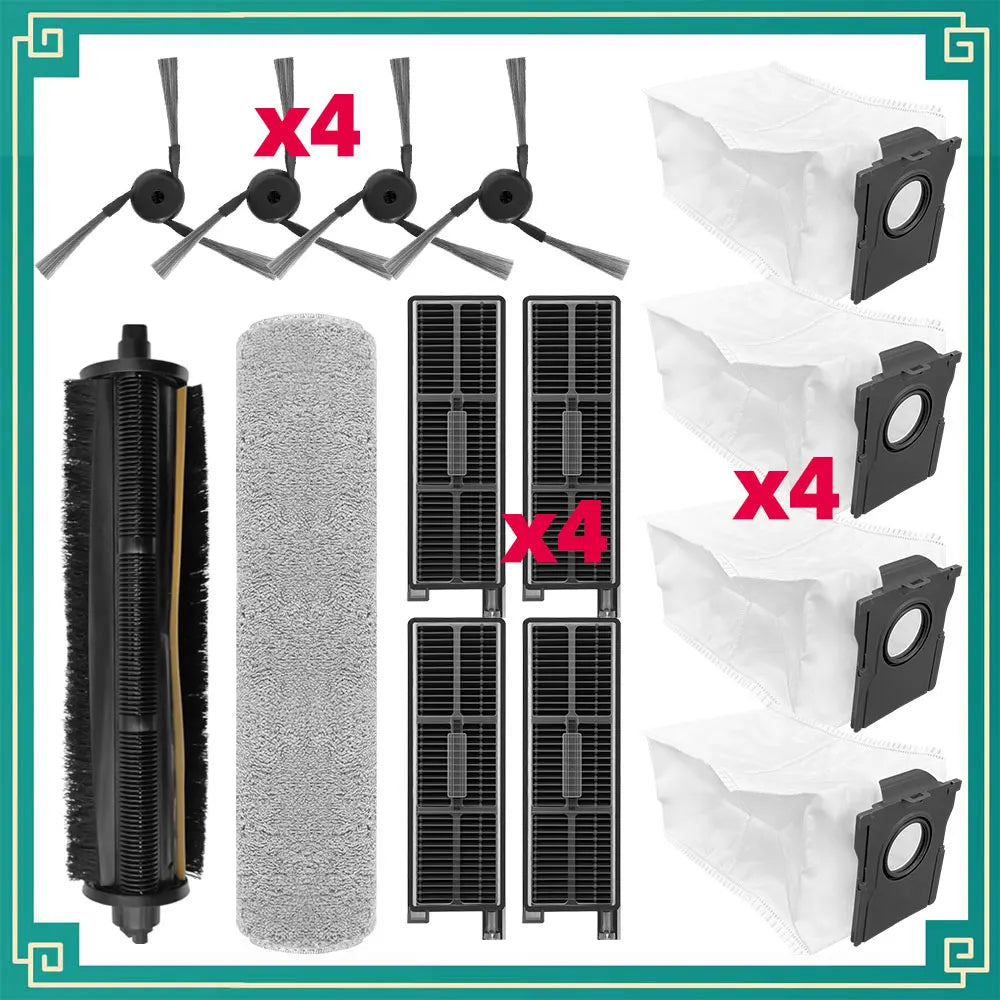 Fit For Mova Z50 Ultra Robot Vacuum Replacement Kits Main Side Brush HEPA Filter Dust Bag Accessories Parts