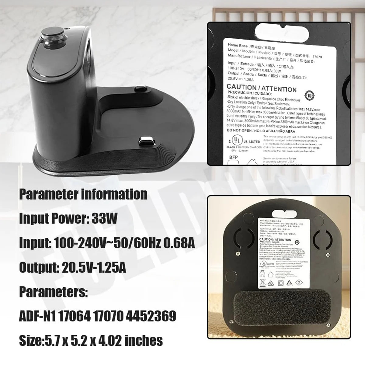 Fast Charger Base For IRobot Roomba E5/E6/I3/I7/I8 Series 90