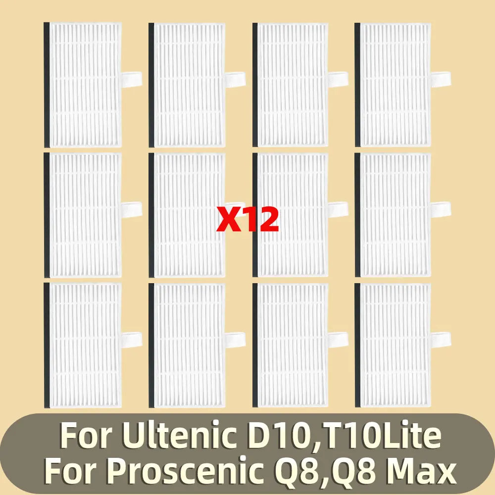 Accessories Fit For ( Ultenic D10 T10Lite Proscenic Q8 Q8 Max ) Vacuum Robot Main Roller Side Brush Mop Pad Filter Hepa Parts