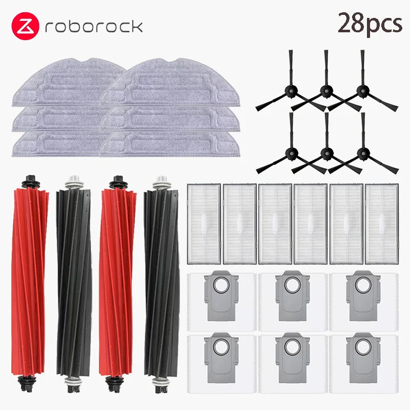 Roborock S8/S8+/S8 Pro Ultra Robot Vacuum Cleaner Accessories Main Side Brush Mop Cloth Hepa Filter Dust Bag Spare Parts