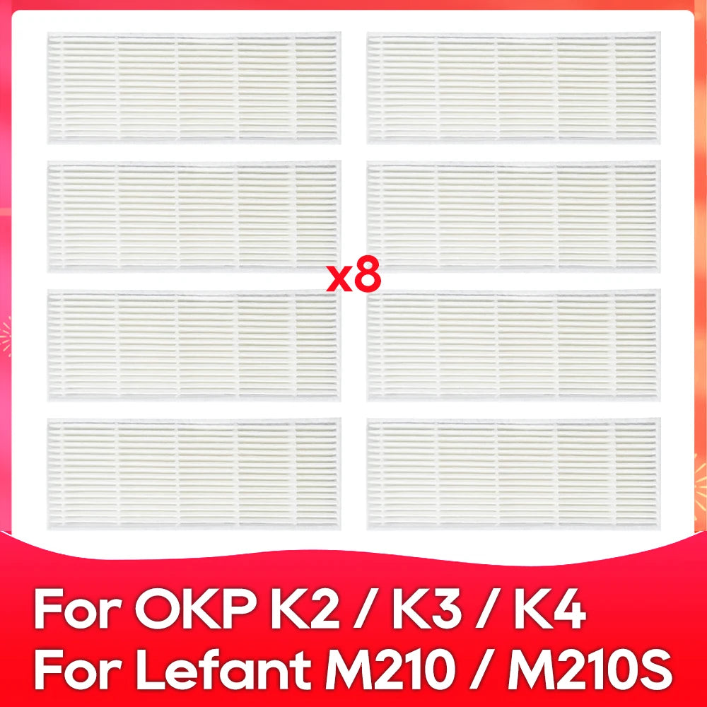 Compatible For Lefant M210 / M210S / M210B / OKP K2 / K3 Robot Vacuum Replacement Spare Parts Accessories Side Brush Hepa Filter