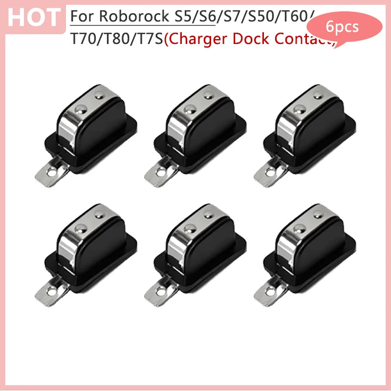 Replaceable Charger Dock Contact For Roborock S5 /S6 /S7 /S50 /T60 /T70 /T80 /T7S Vacuum Cleaner Charging Contacts Accessories