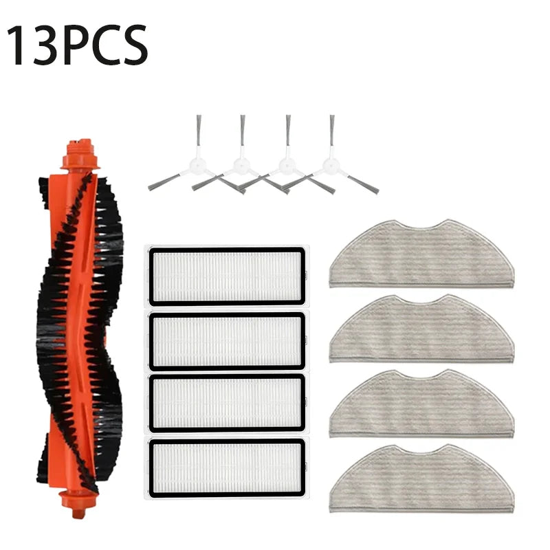 For Xiaomi Robot Vacuum S40C / E101 Parts Accessories Main Side Brush Filter Mop Rag Robot Vacuum Cleaner Consumable Kit