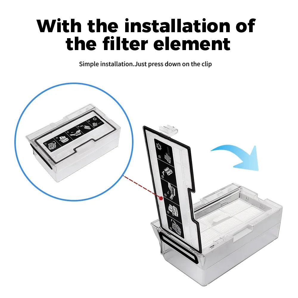 Hepa Filter/Dust Bin Kit for Roborock T7S T7SPlus S7 S70 S75