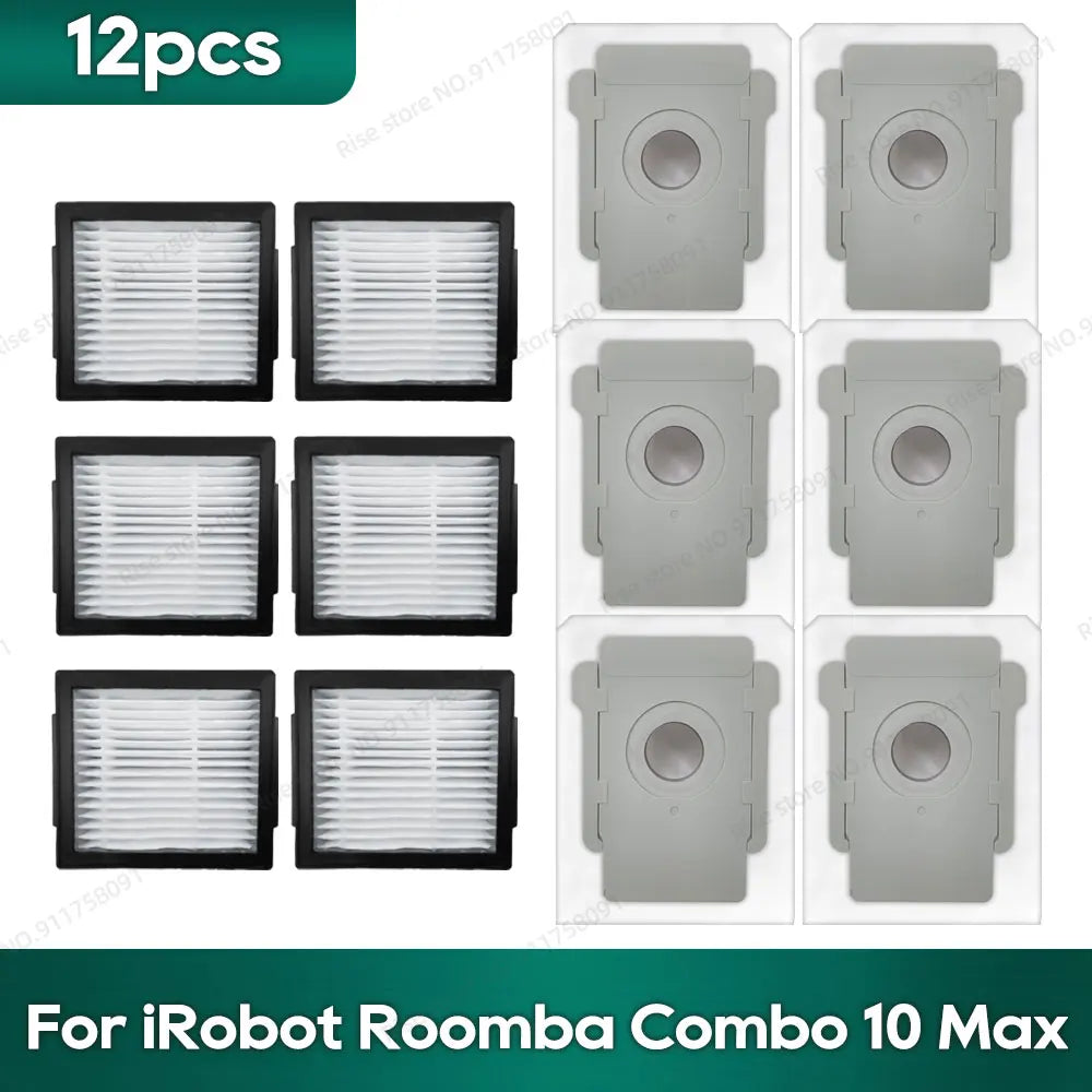 Compatible for irobot Roomba Combo 10 Max Robot Vacuum Accessories Main Brush Hepa Filter Mop Rag Dust Bag Replacement Parts