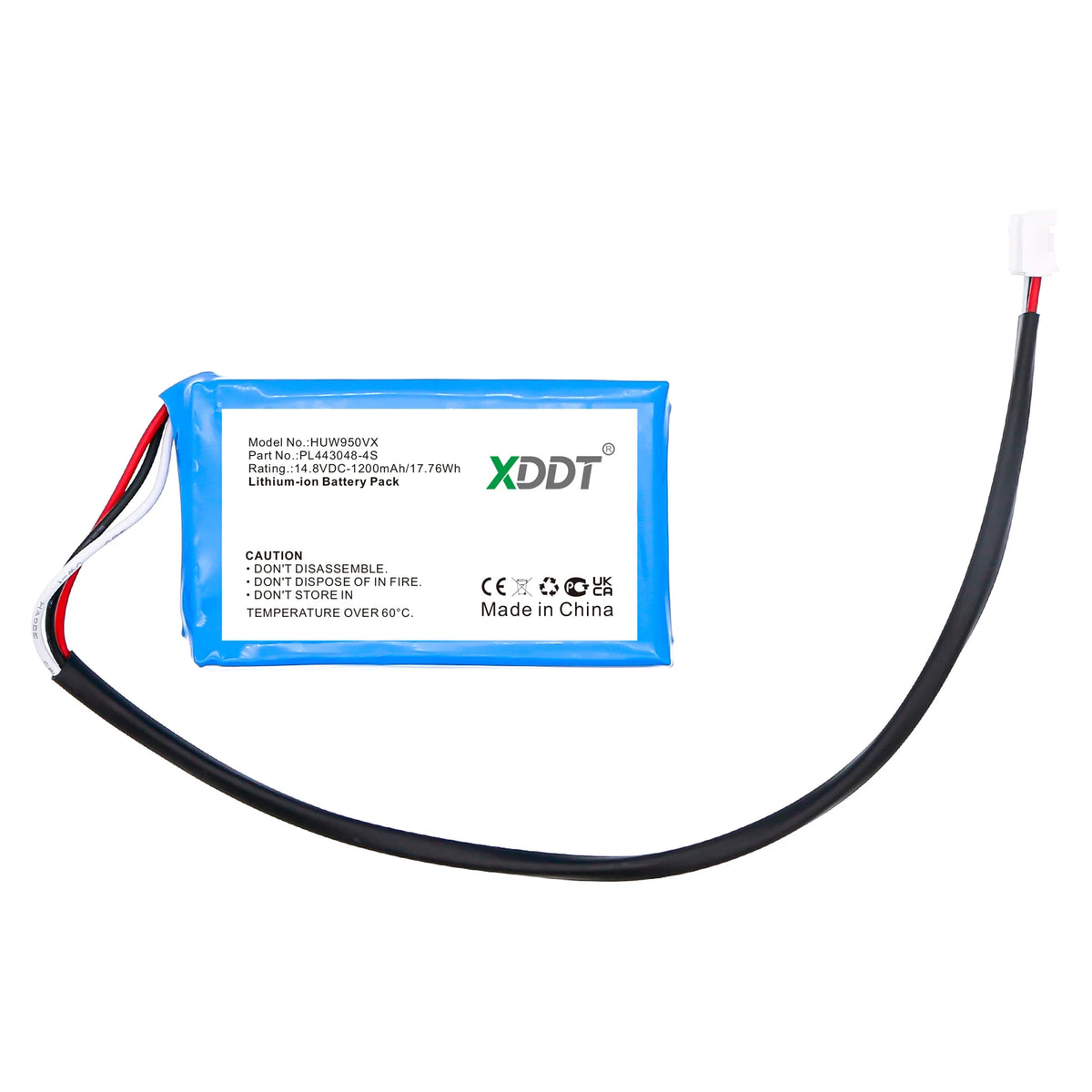 1200mAh 14.8V 17.76Wh Li-Ion Battery For HUTT W55 W66 DDC55 