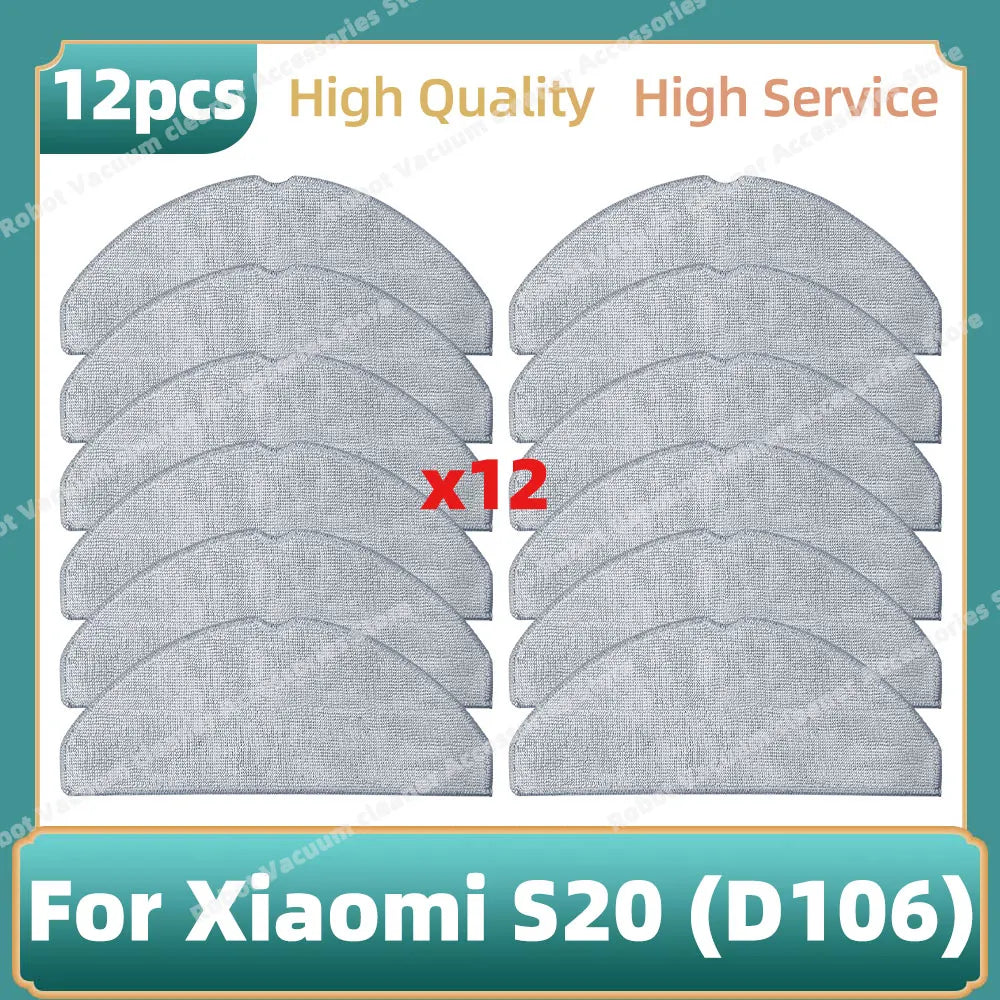 Compatible For Xiaomi Robot Vacuum S20 / D106 Parts Main Side Hepa Filter Mop Cloth Replacement Accessories
