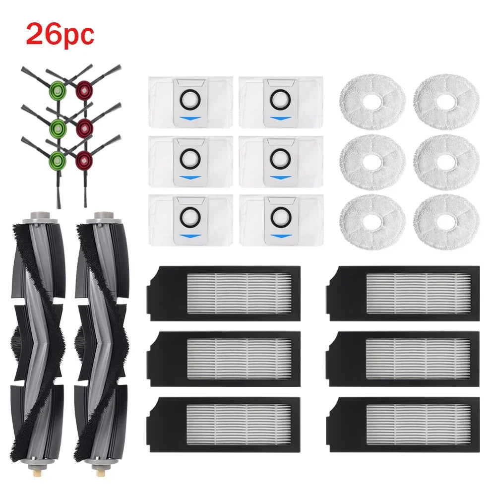 For Ecovacs Deebot T10 TURBO/OMNI/X1 TURBO/OMNI/X1S PRO Vacuum Cleaner Parts Filter Mop Dust Bag Main Side Brush Cover