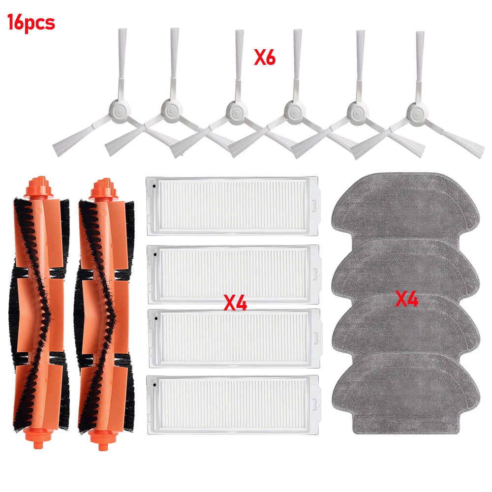 For Xiaomi Robot Vacuum S10 S12 T12 B106GL 3C and Mop 2S Accessories Main Side Brush Mop Cloth Filters Vacuum Cleaner Parts