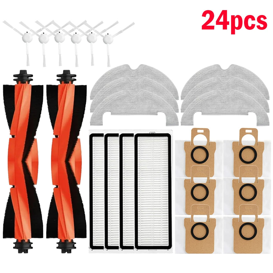 For Xiaomi Robot Vacuum X10 Robot Vacuum Cleaner Parts Replacement Main Side Brush Hepa Filter Mop Cloth Dust Bag Accessories