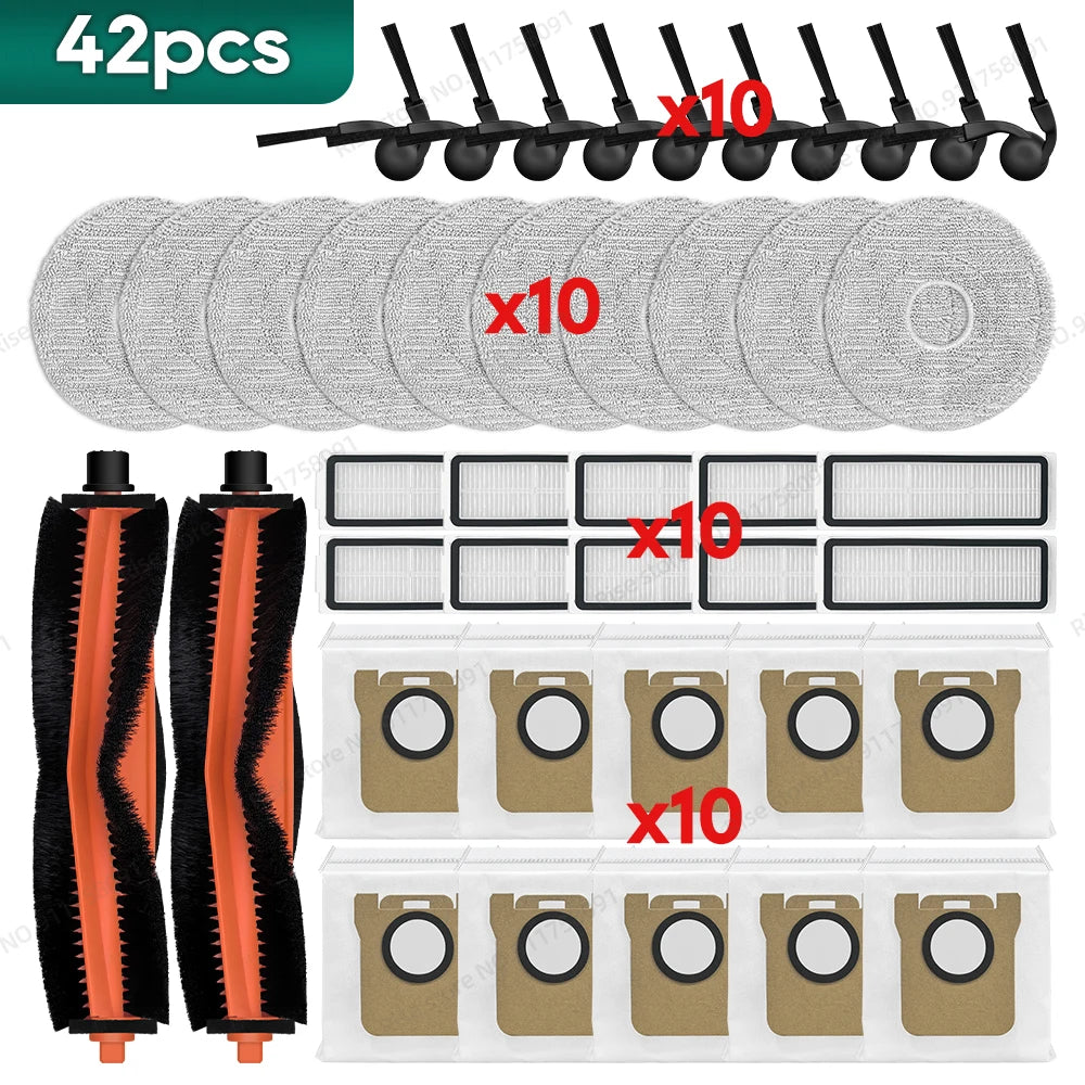 Compatible for Xiaomi Robot Vacuum H50 / H50 Pro OV42GL Robot Vacuum Cleaner Accessories Main Brush Filter Mop Cloth Dust Bag