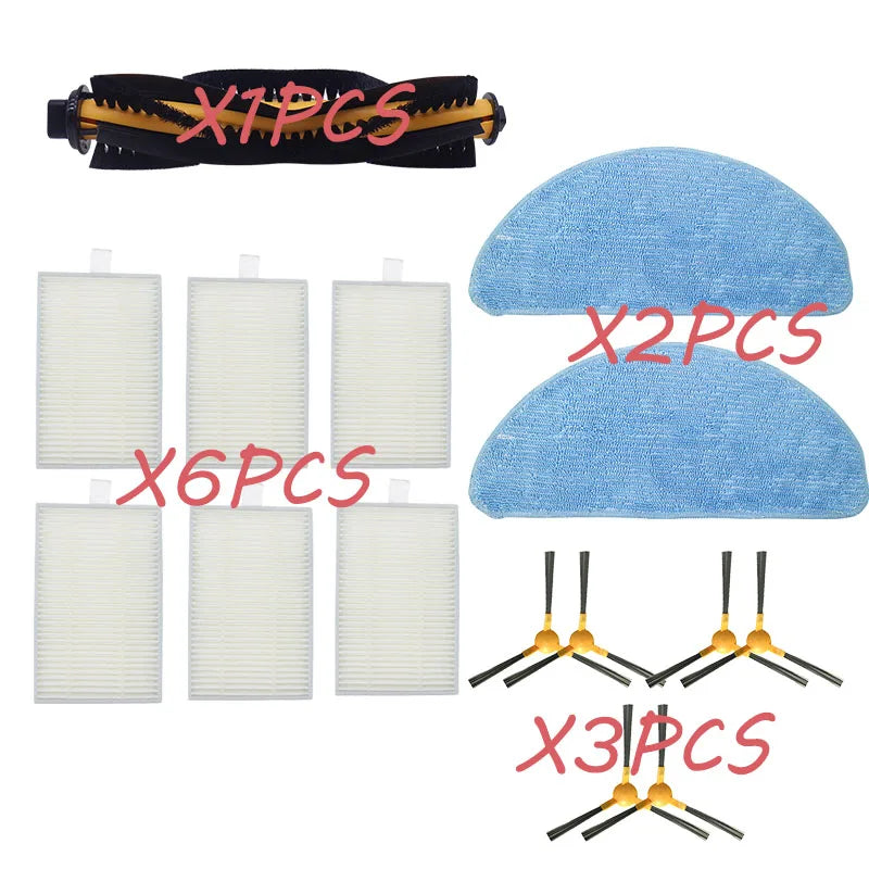 Roller Brush Side Brush HEPA Filter for Proscenic 800T Liectroux C30B Filter Robot Vacuum Cleaner Parts MopS Set