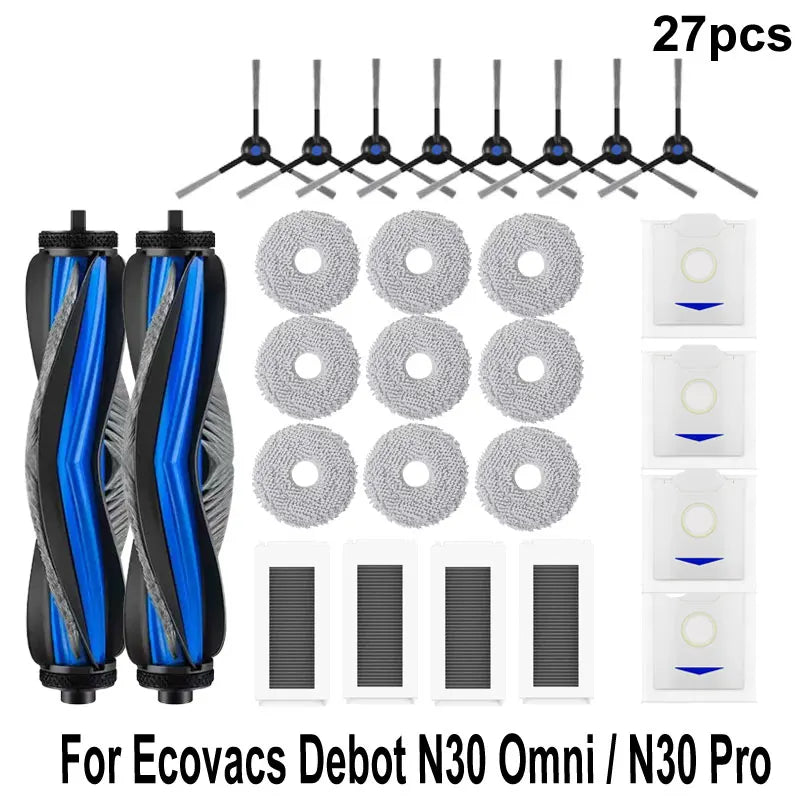 For Ecovacs Debot N30 Omni / N30 Pro Omni Accessory Main Side Brush Hepa Filter Mop Dust Bag Robot Vacuum Replacement Part