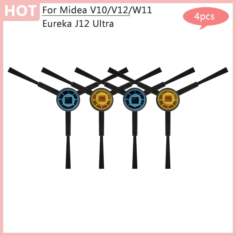 For Midea V10 V12 W11 Robot Vacuum Cleaner Eureka J12 Ultra Main Side Brush Hepa Filter Dust Bag Rag Accessories Parts