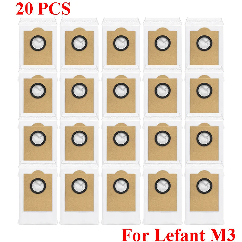 Accessories For Lefant M3 / M3 MAX / M3L HEPA Filters Robot Vacuum Cleaner Main Side Brush Mop Cloth Pads Dust Bags