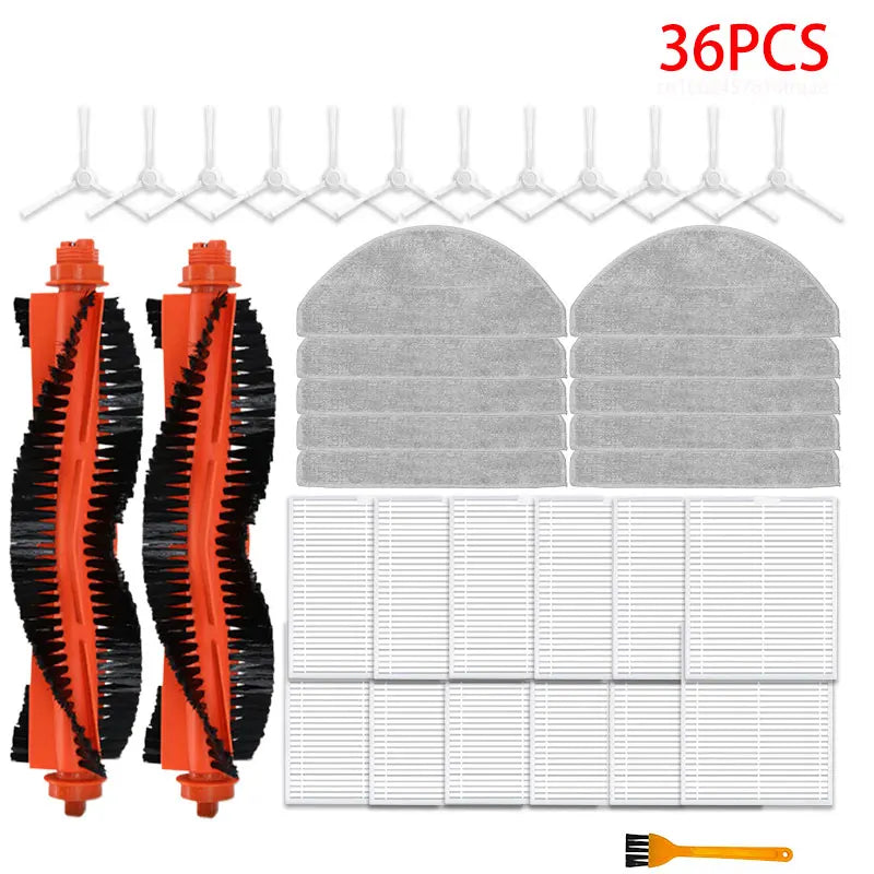 For Xiaomi Robot Vacuum S20 / D106 Accessories Main Side Brush Hepa Filter Mop Cloth Dust Bag Replacement Spare Parts