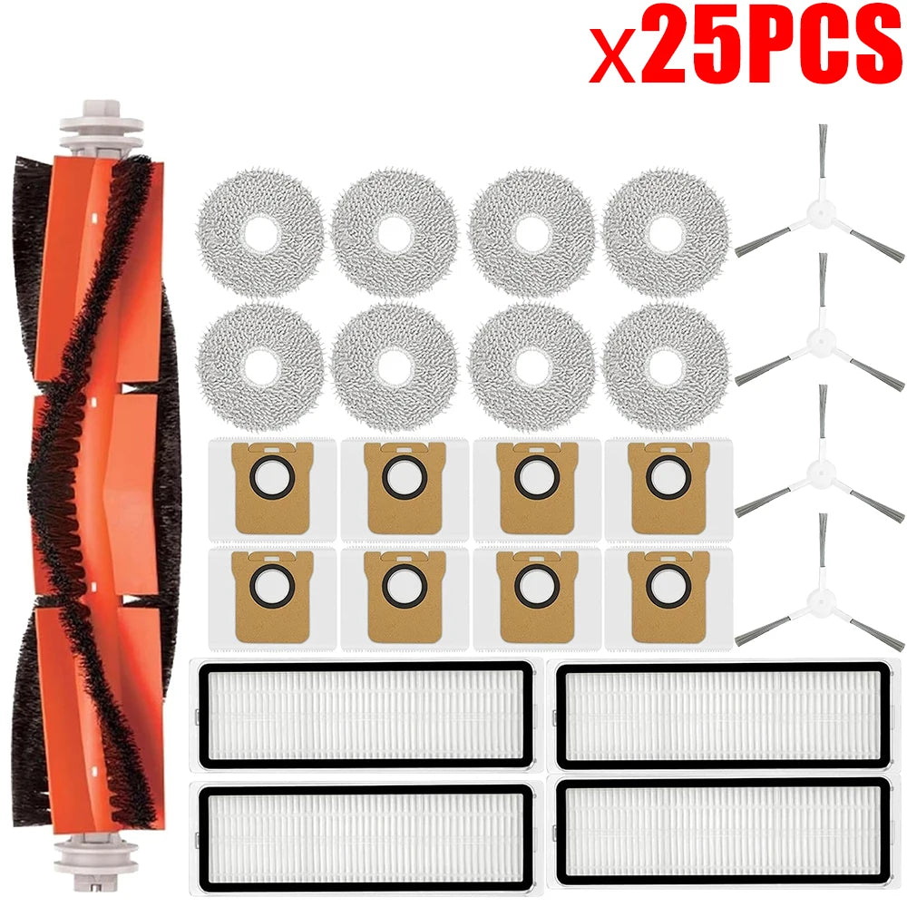 For Xiaomi Robot Vacuum X20+ X10+ X20 Plus X10 Plus Parts Main Side Brush Hepa Filter Mop Cloth Dust Bag Replacement