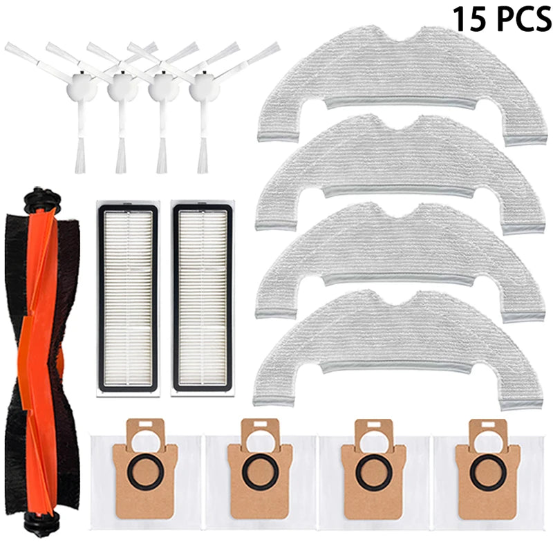 For Xiaomi Robot Vacuum X10 Parts Accessories Main Brush Side Brush Hepa Filter Mop Cloth Dust Bag Replacement Spare