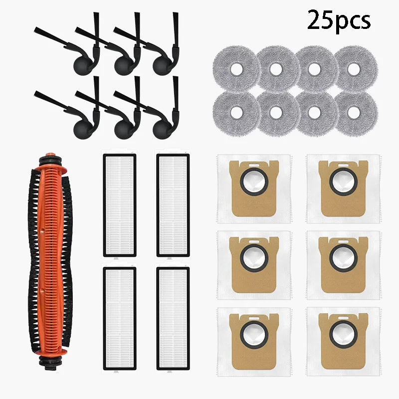 For Xiaomi 5 Pro / OV21GL Robot Vacuum Cleaner Accessories Main Brush Side Brush Hepa Filter Mop Cloth Dust Bag Parts Spare