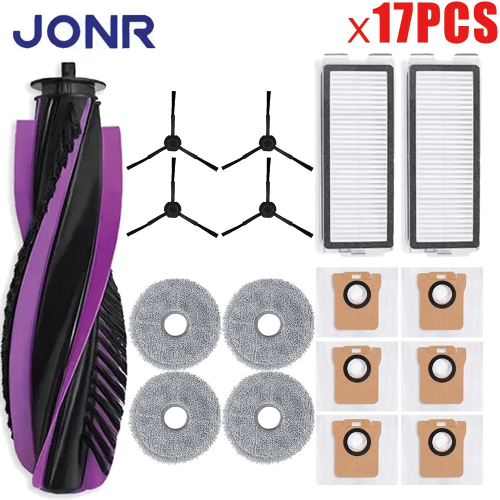 Spare Parts For JONR P20 PRO/T5 Pro Robot Vacuum Cleaner Main Side Brush Hepa Filter Mop Cloth Mop Pad Dust Bag Replacement