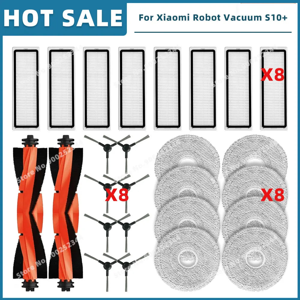 Compatible For Xiaomi Robot Vacuum S20+ / S10 Plus / B108GL / B105 / B108CN B113CN Parts Accessories Filter Main Side Brush Mop