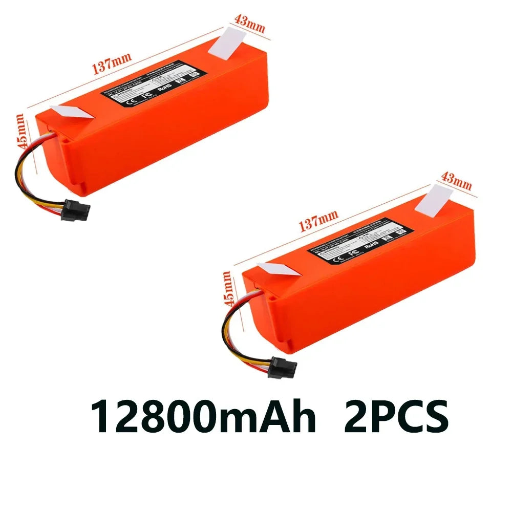 14.4V 12800mAh Replacement Battery For Roborock S6 S7 MaxV Q5 Q7 MAX Robot Vacuum Cleaner Accessories Parts Original