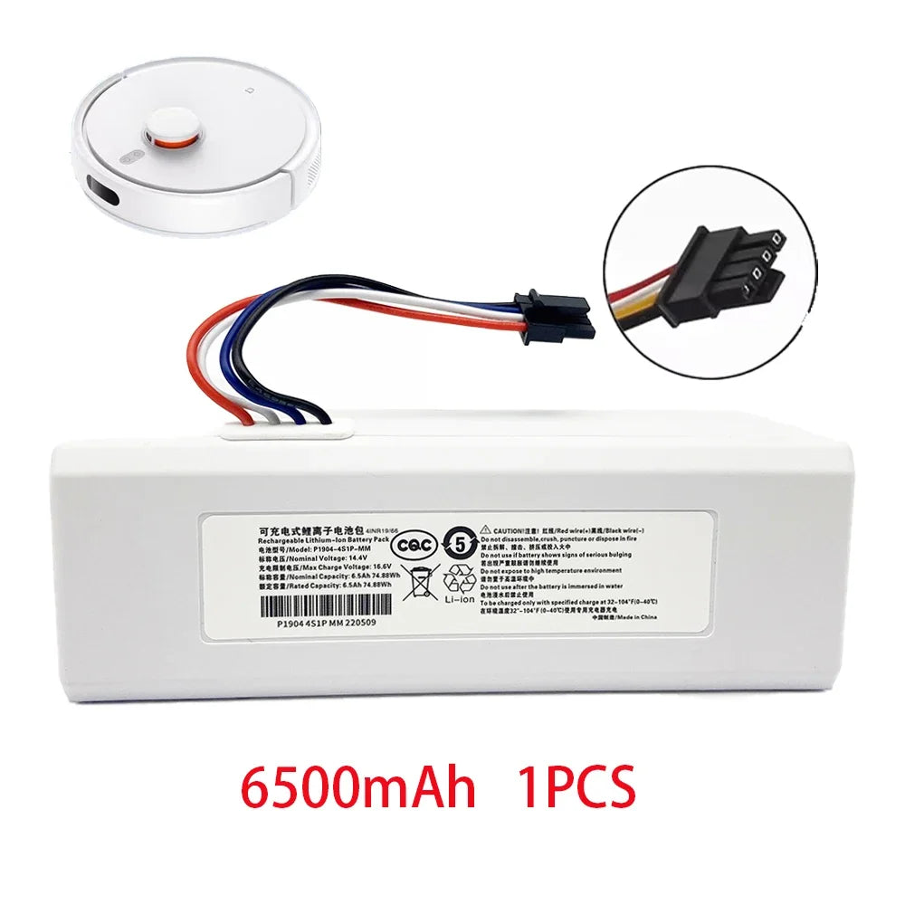 NEW 14.4V 12800mah P1904-4S1P-MM Battery For Xiaomi Mijia 1C STYTJ01ZHM Robot Vacuum Mop Cleaner Accessories Battery