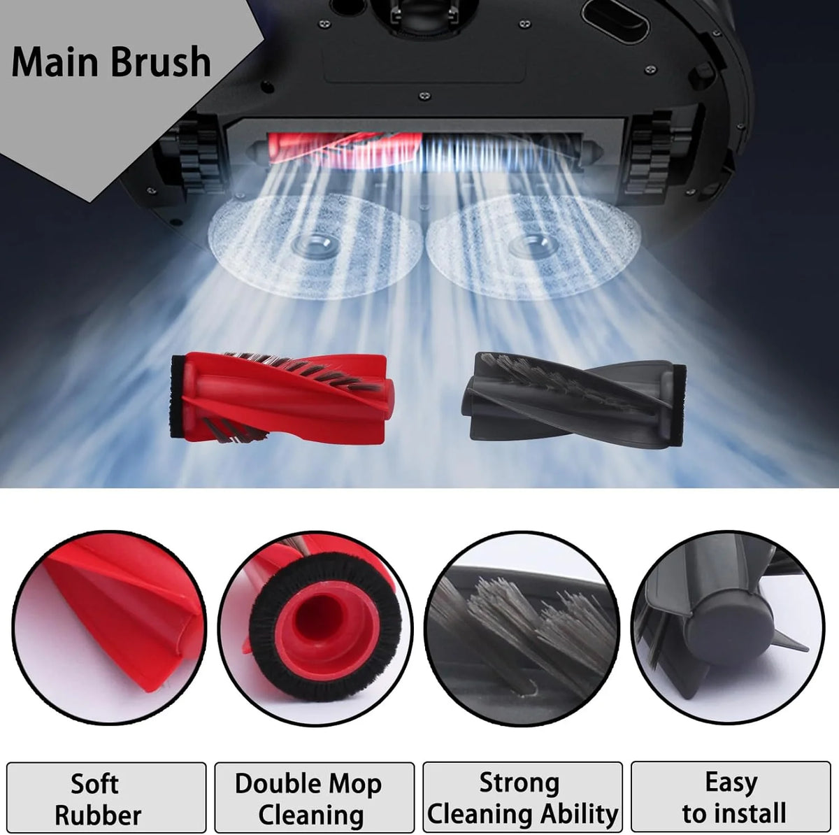 Roborock Saros 20 Robot Vacuum Cleaner Accessories Main Side