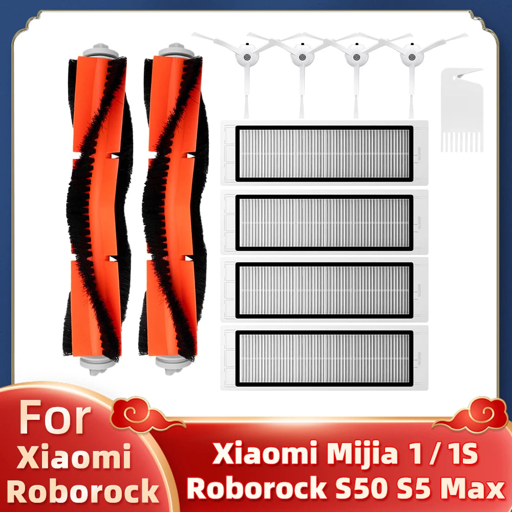 Fit For Xiaomi Mi Robot Vacuum Cleaner 1 / 1S SDJQR01RR SDJQR02RR Roborock E2 E3 E4 E5 S4 Max S5 Main Side Brush Filter
