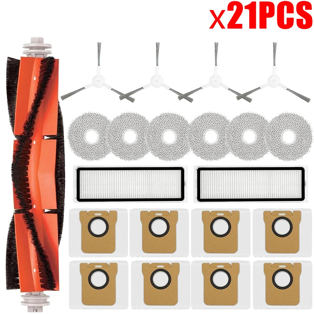 For Xiaomi Robot Vacuum X20+ X10+ X20 Plus X10 Plus Parts Main Side Brush Hepa Filter Mop Cloth Dust Bag Replacement