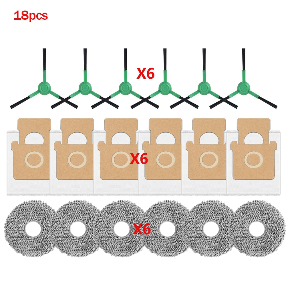 For IRobot Roomba Plus 505 Combo Plus 405 Combo Main Roller Brush Dust Bag Side Brush Mop Pads HEPA Filter Robot Vacuum Parts