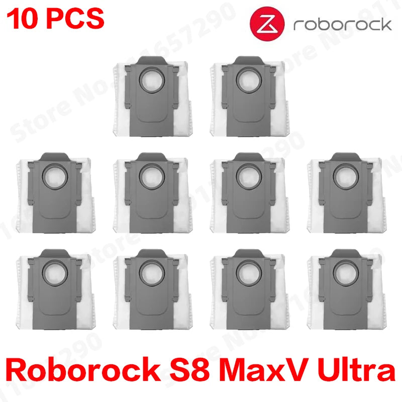 Roborock S8 MaxV Ultra Robot Vacuum Spare Parts Main Side Brushes Mop Cloths HEPA Filters Dust Bags Accessories