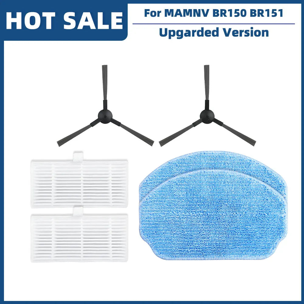 Compatible For Kabum Smart 100 / MAMNV ZCWA ONSON GTTVO EICOBOT BR150 BR151 / MANVINS Kilgone LCrock BENICO G20 Brush Filter Mop