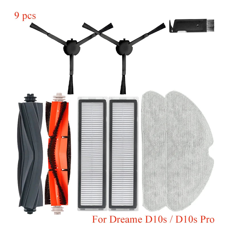 For Dreame Bot D10s / D10s Pro Robot Vacuum Cleaner Roller Main Side Brush Hepa Filter Mop Pad Spare Parts Accessories