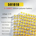 501010 Battery 3.7V 35mAh Lipo Rechargeable Polymer Lithium 