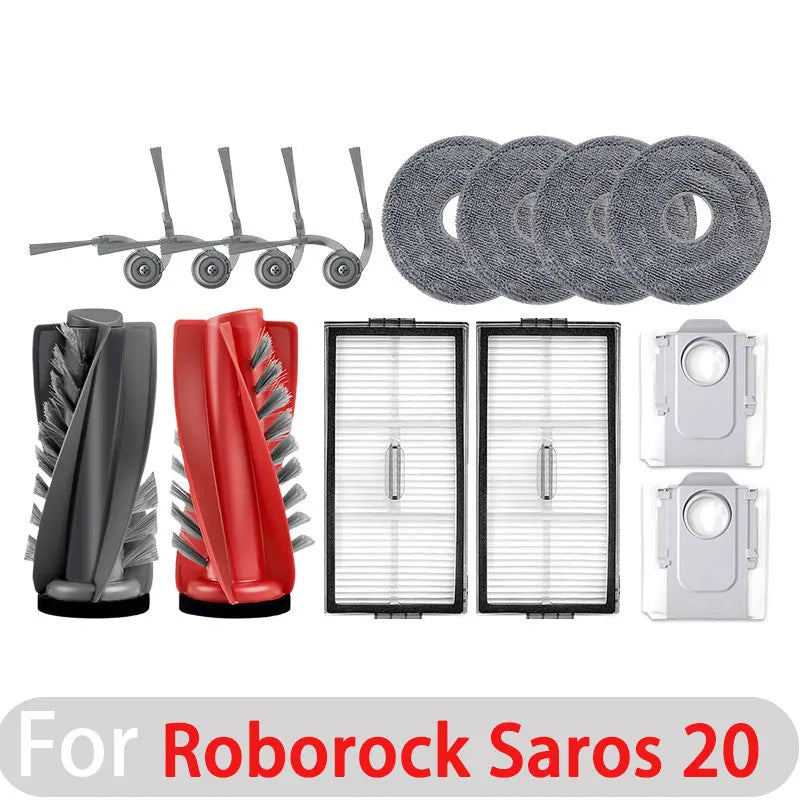 Roborock Saros 20 Robot Vacuum Cleaner Accessories Main Side Brush Mop Cloth Hepa Filter Dust Bag Replacement Spare Parts