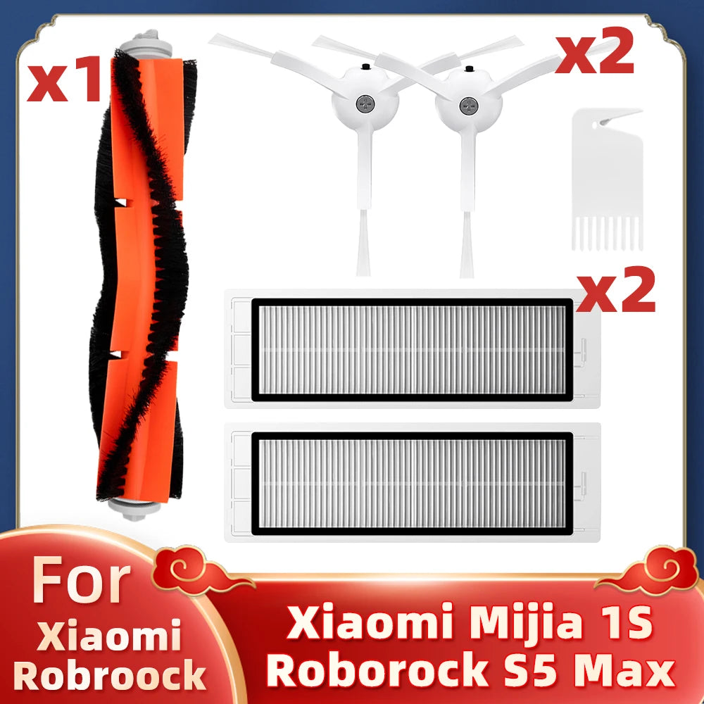 Fit For Xiaomi Mi Robot Vacuum Cleaner 1 / 1S SDJQR01RR SDJQR02RR Roborock E2 E3 E4 E5 S4 Max S5 Main Side Brush Filter