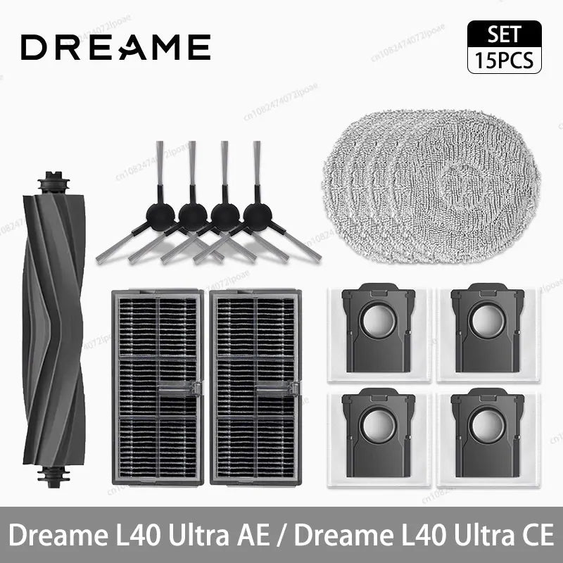 Dreame L40 Ultra AE / L40 Ultra CE Robot Vacuum Cleaner Accessories Main Side Brush Mop Cloth Hepa Filter Dust Bag Spare Parts