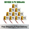 501522 Lipo Battery 3.7V 200mAh Rechargeable Small Battery F