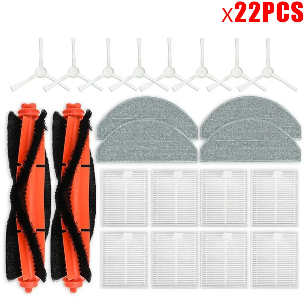 For Xiaomi S20 E12 E10 B112 Robot Vacuum Cleaner Accessories Main Brush Side Brush Mop Cloth HEPA Filter Spare Parts