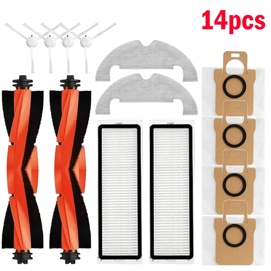 For Xiaomi Robot Vacuum X10 Robot Vacuum Cleaner Parts Replacement Main Side Brush Hepa Filter Mop Cloth Dust Bag Accessories