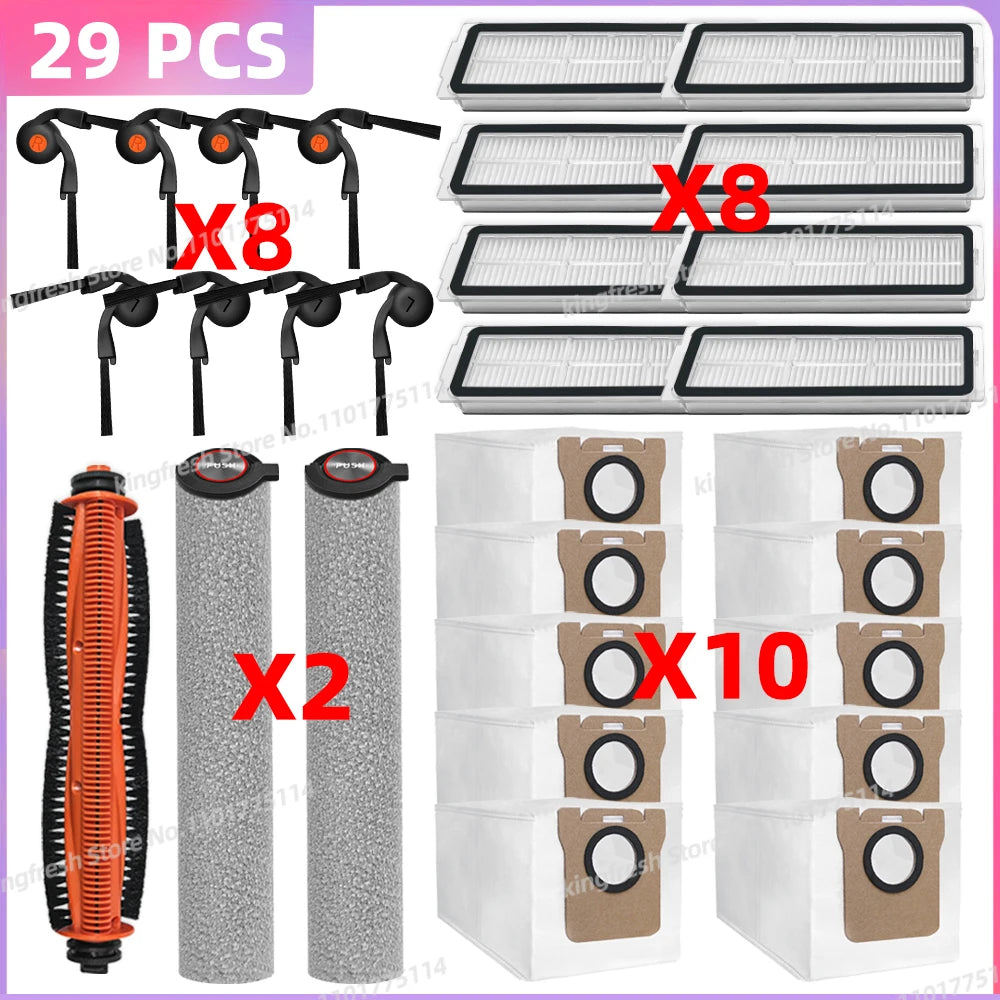 Compatible for ( Xiaomi Mijia Robot Vacuum 6 Max / PV11CN ) Vacuum Parts Main Side Brush Filter Roller Mop Bag