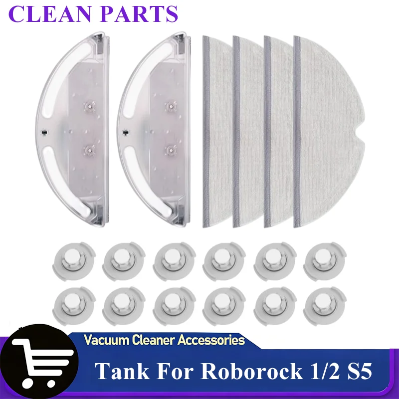 Water Tank Mop For ( Roborock 1/2 S5 S50 S51 S55 S6 S60 S65 E25 E35 E20 C10 T4 T6 Mi ) Vacuums Cleaner Mop Cloth Parts
