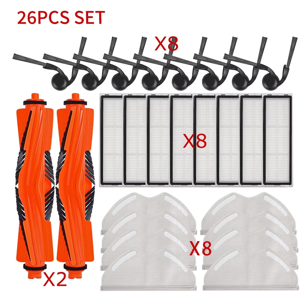Replacement Kits For Xiaomi Robot Vacuum S40 OV81 BHR084AEU Main Brush Side Brush HEPA Filter Mop Cloth Vacuum Parts Accessories