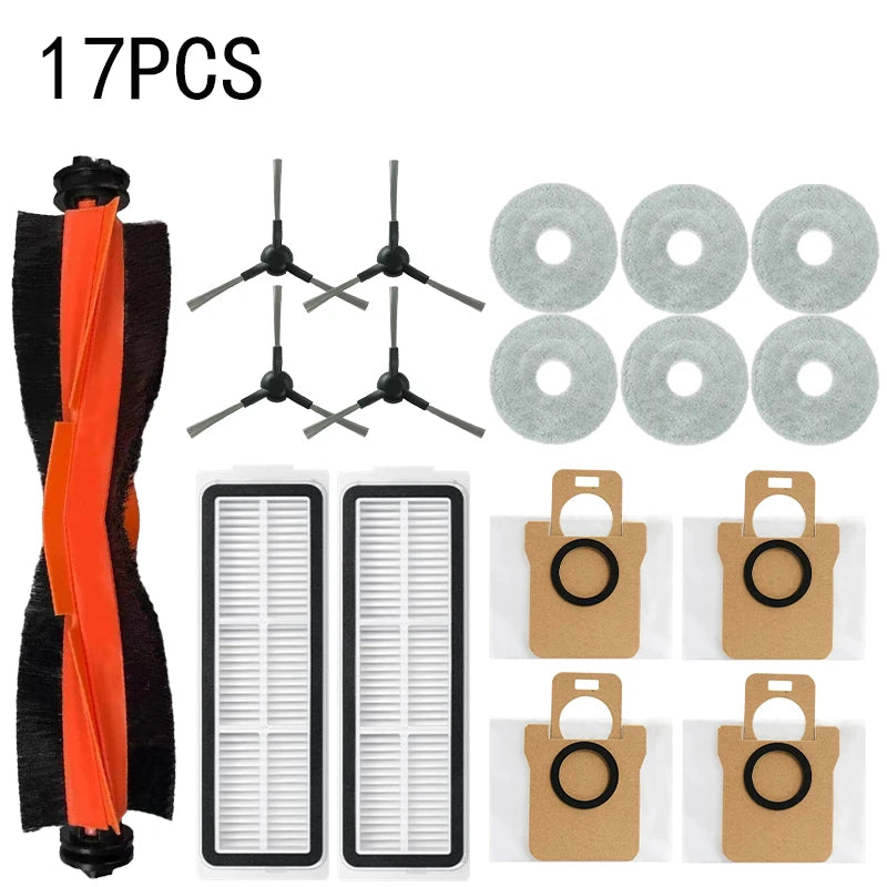 For Xiaomi Robot Vacuum X20 Max / D109GL Parts Accessories Main Brush Side Brush Hepa Filter Mop Cloth Dust Bag Replacement