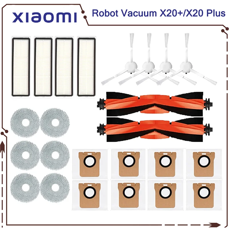 For Xiaomi Robot Vacuum X20 Plus Parts Accessories Main Side
