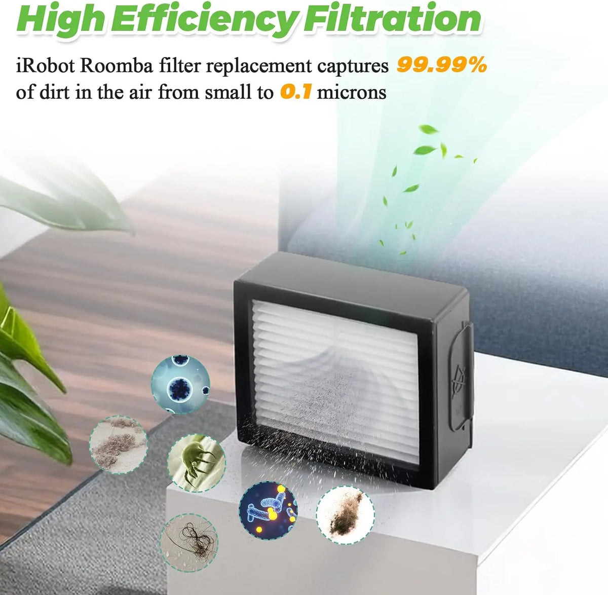 Hepa Filter Side Brush Replacement Parts for iRobot Roomba E