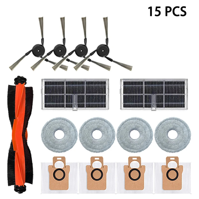 For Xiaomi Mijia M40 / D110CN Vacuum Robot Replacement Main Side Brush HEPA Filter Mop Pads Dust Bag Spare Parts Accessories